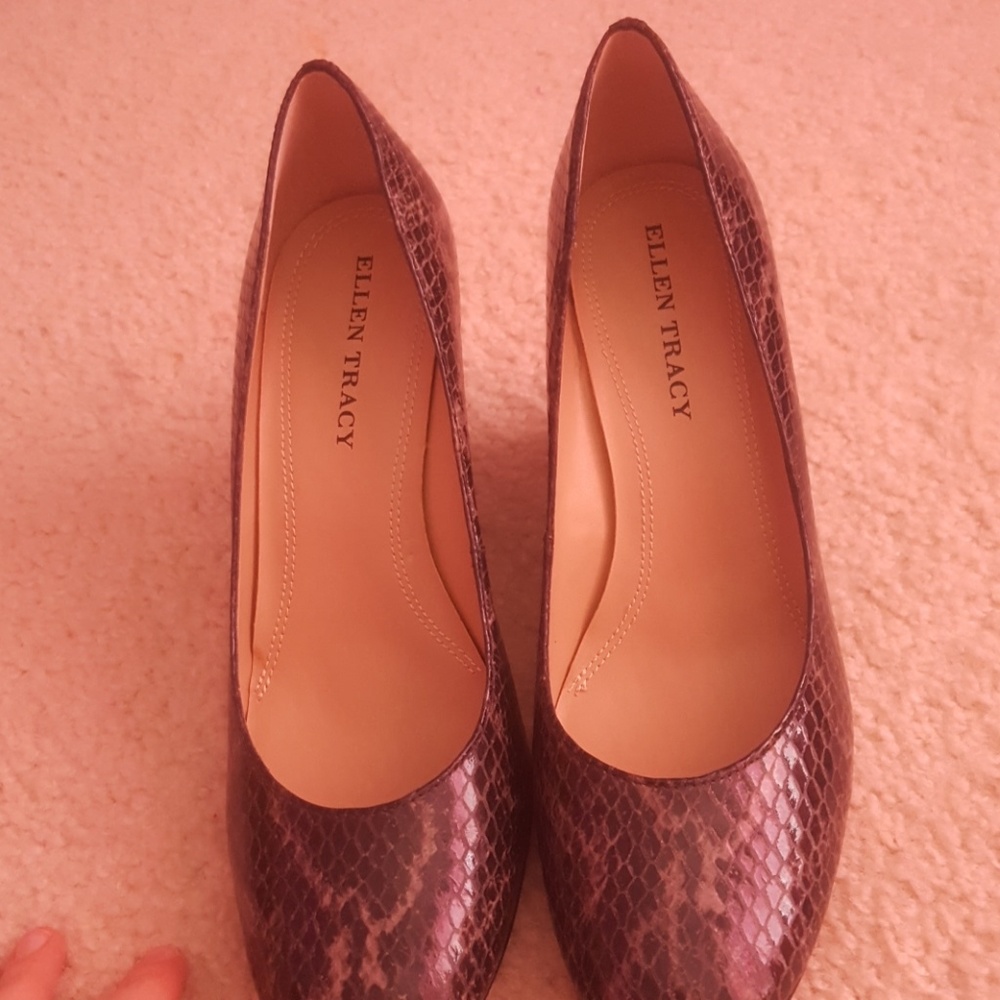 Snake print heels